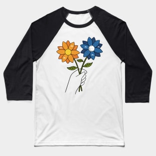 Flowers day and night Baseball T-Shirt